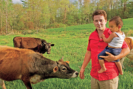 Tending the beef cattle is a family affair for the Kittredges.